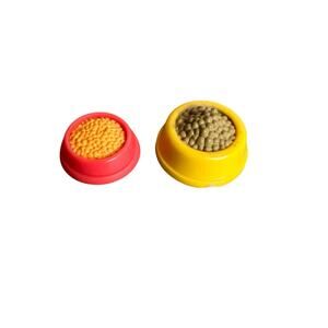 Littlest Pet Shop LPS Pet Food Bowls Lot of 2 Part Replacement Accessory